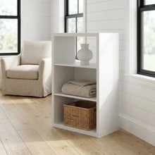 Wooden bookcase with clean design and sturdy construction