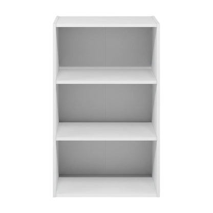 Modern Wood Bookcase with Adjustable Shelves for Living Room Storage