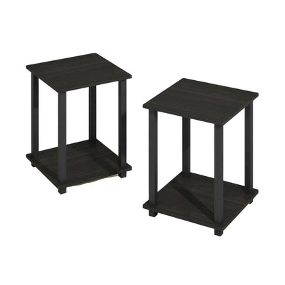 Wood bookcase with sleek design, sturdy construction, perfect for living room, 2-pc