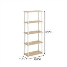 Wooden bookcase with clean design and sturdy construction