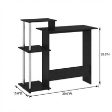 Stainless Steel Laptop Desk with Americano Finish for Home Use