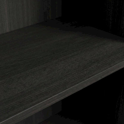 Wooden bookcase with open shelving for contemporary decor storage