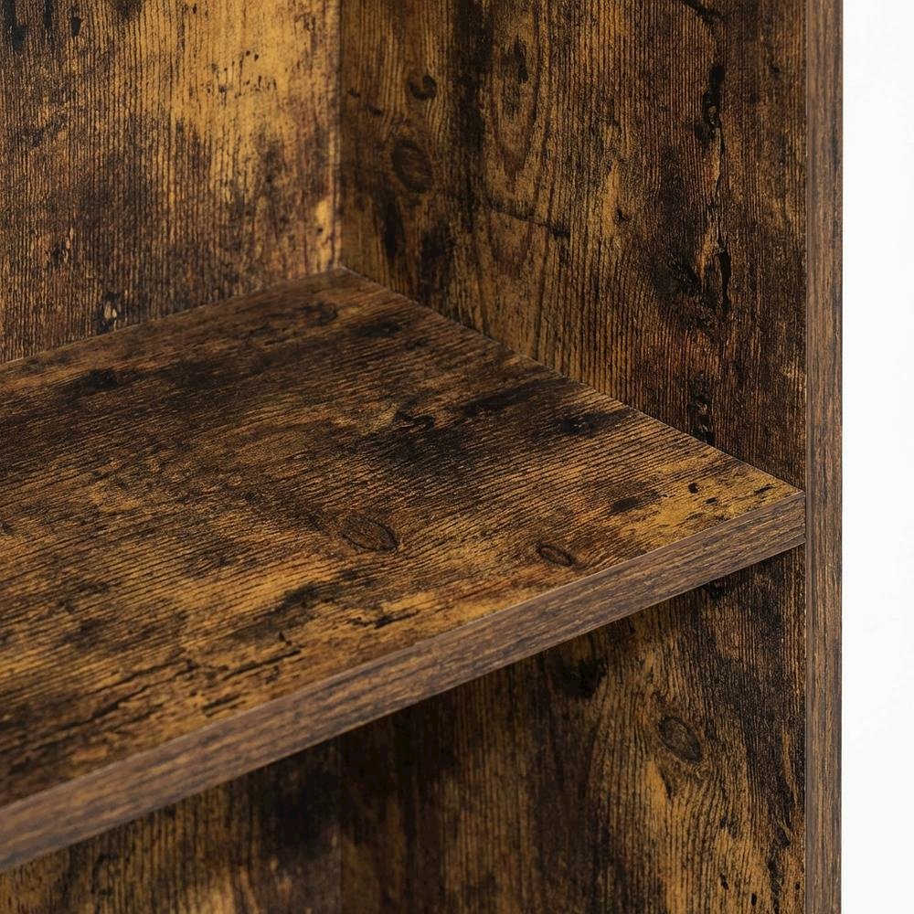 Wooden bookcase with sleek design for versatile storage