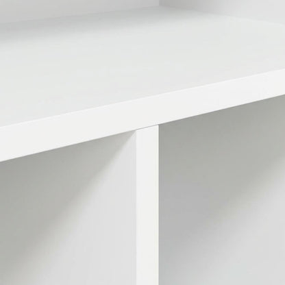 White 3-Tier Display Bookcase with Wooden Shelves for Modern Home Storage