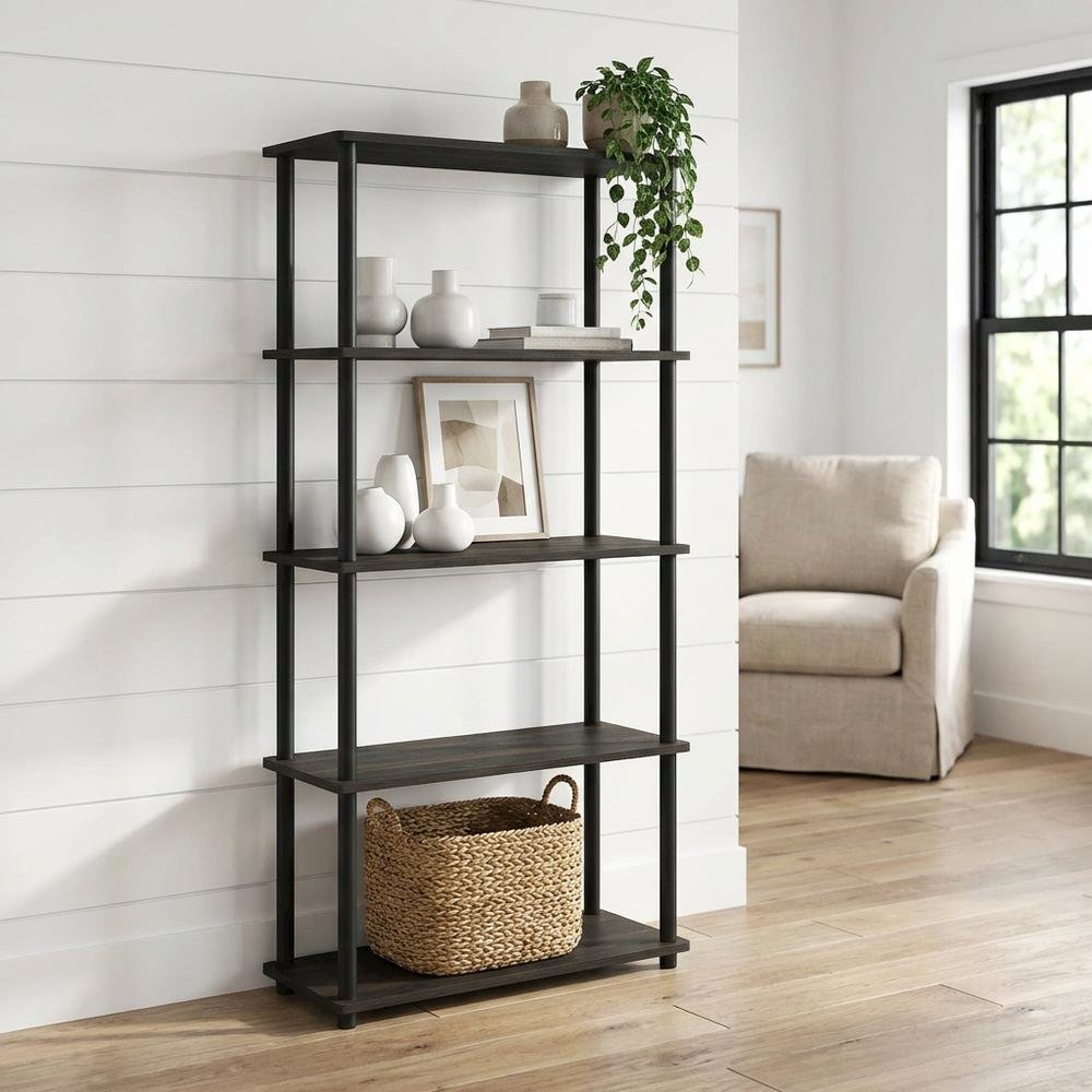 Wood bookcase with sleek design, durable construction, ideal for modern home
