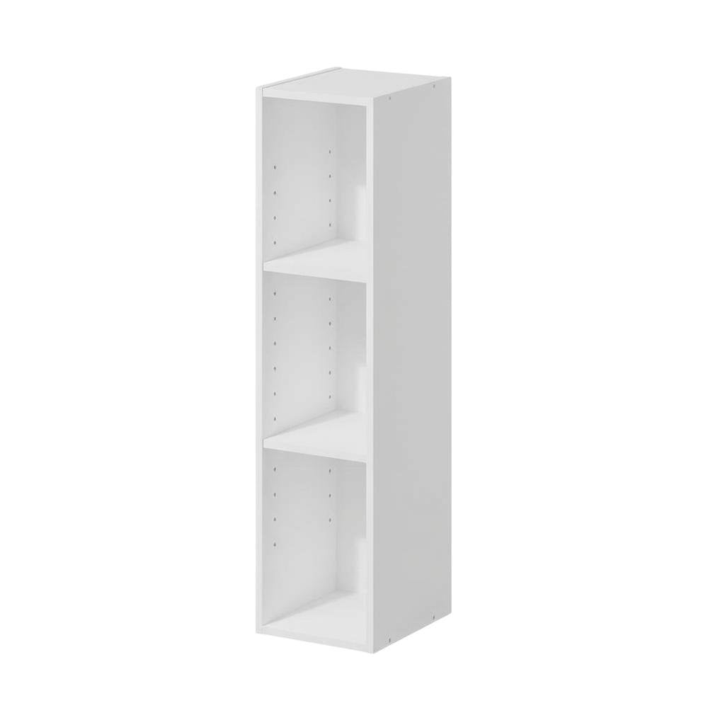 Wooden white bookcase with compact design for versatile storage