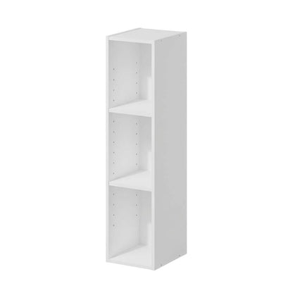Wooden white bookcase with compact design for versatile storage