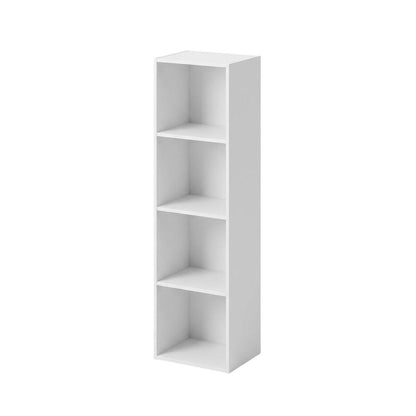 Wooden 4-Tier Open Shelf Closet Organizer for Multipurpose Storage, Organization