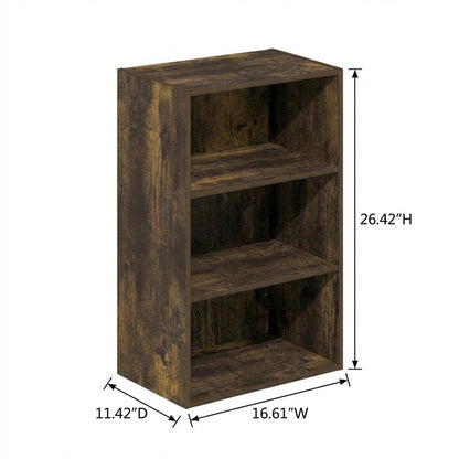 Wooden bookcase with simple design and sturdy structure