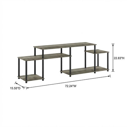 Wood TV stand for 55-inch screens with modern design and durable construction