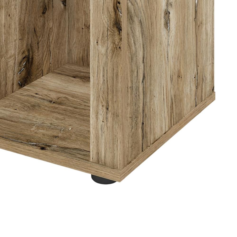 Wood Entertainment Center with Fireplace in Brown finish for Living Room