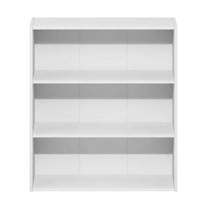 Wooden Bookcase with Open Shelves for Home Office and Living Room