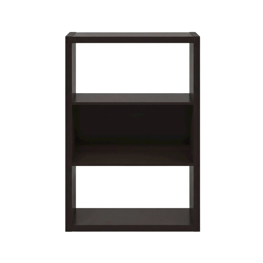 Wooden bookcase with open shelves for versatile storage