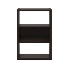 Wooden bookcase with open shelves for versatile storage