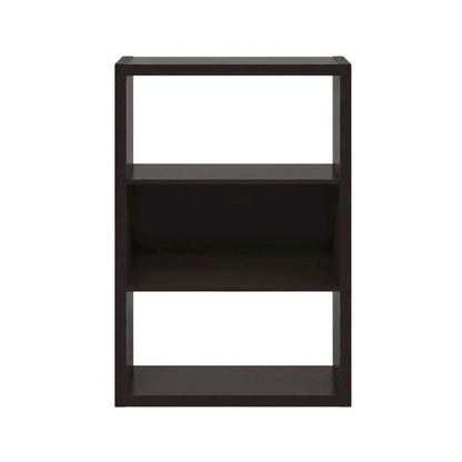 Wooden bookcase with open shelves for versatile storage
