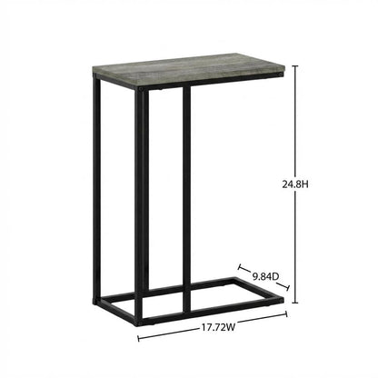French Oak Grey, Side Table, Quality Build, Durable Wood Frame