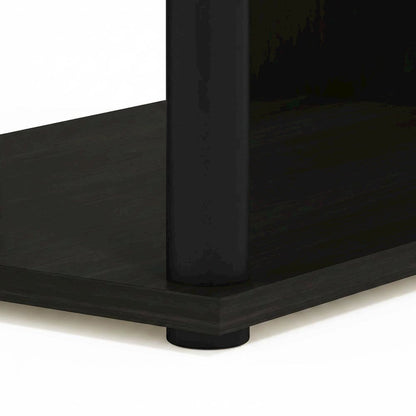 Espresso and Black 2-Tier End Table with Modern Design