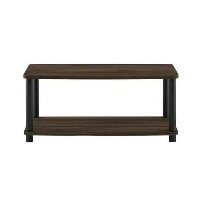 Wooden TV stand with elevated design and no tools required