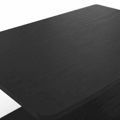 Wooden TV Stand with Americano/Chrome Finish, Elevated Design, No Tools Required