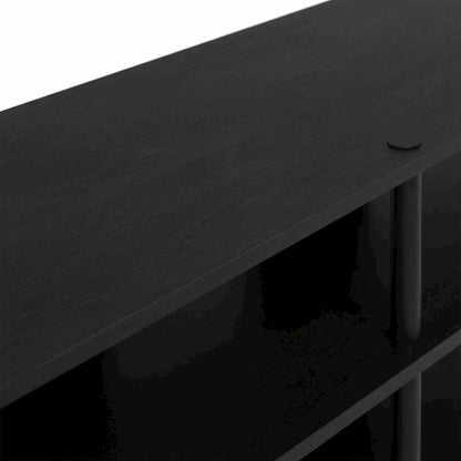 Corner TV Stand for 55-Inch TVs in Blackwood and Black Finish with Easy Assembly
