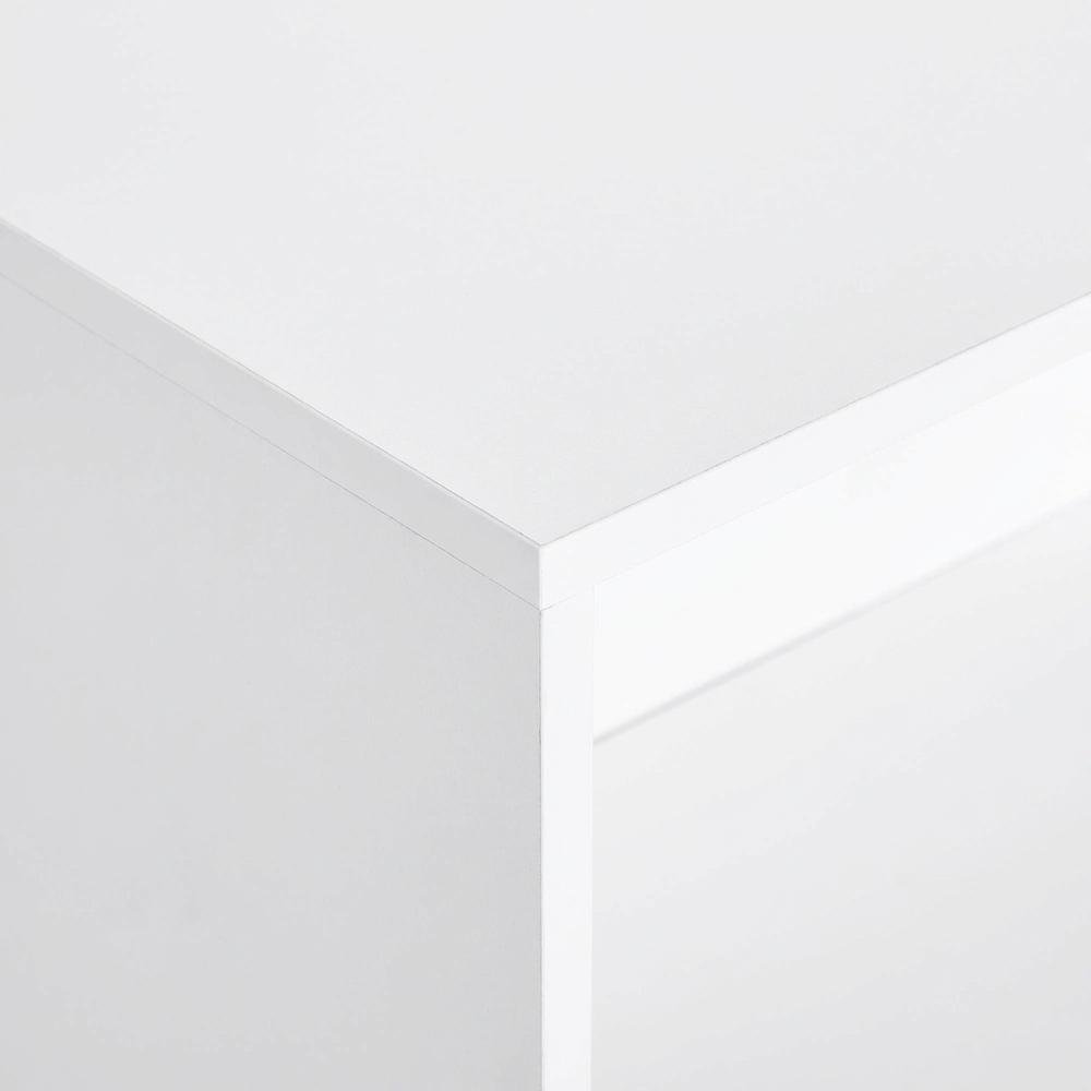 White 3-Shelf Bookcase with Sturdy Construction and Modern Design