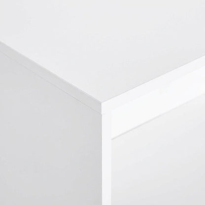 White 3-Shelf Bookcase with Sturdy Construction and Modern Design