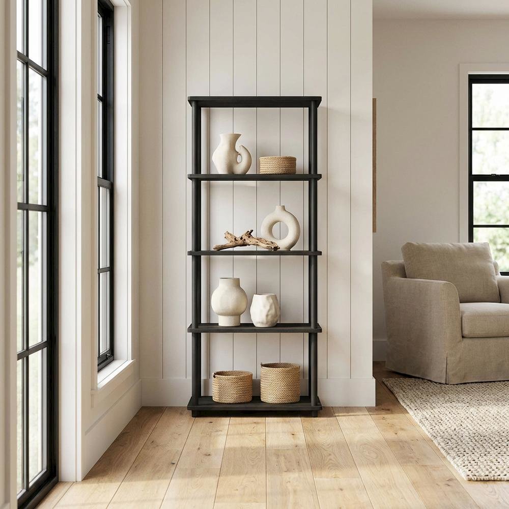 Wood bookcase with sleek design, durable construction, ideal for modern home