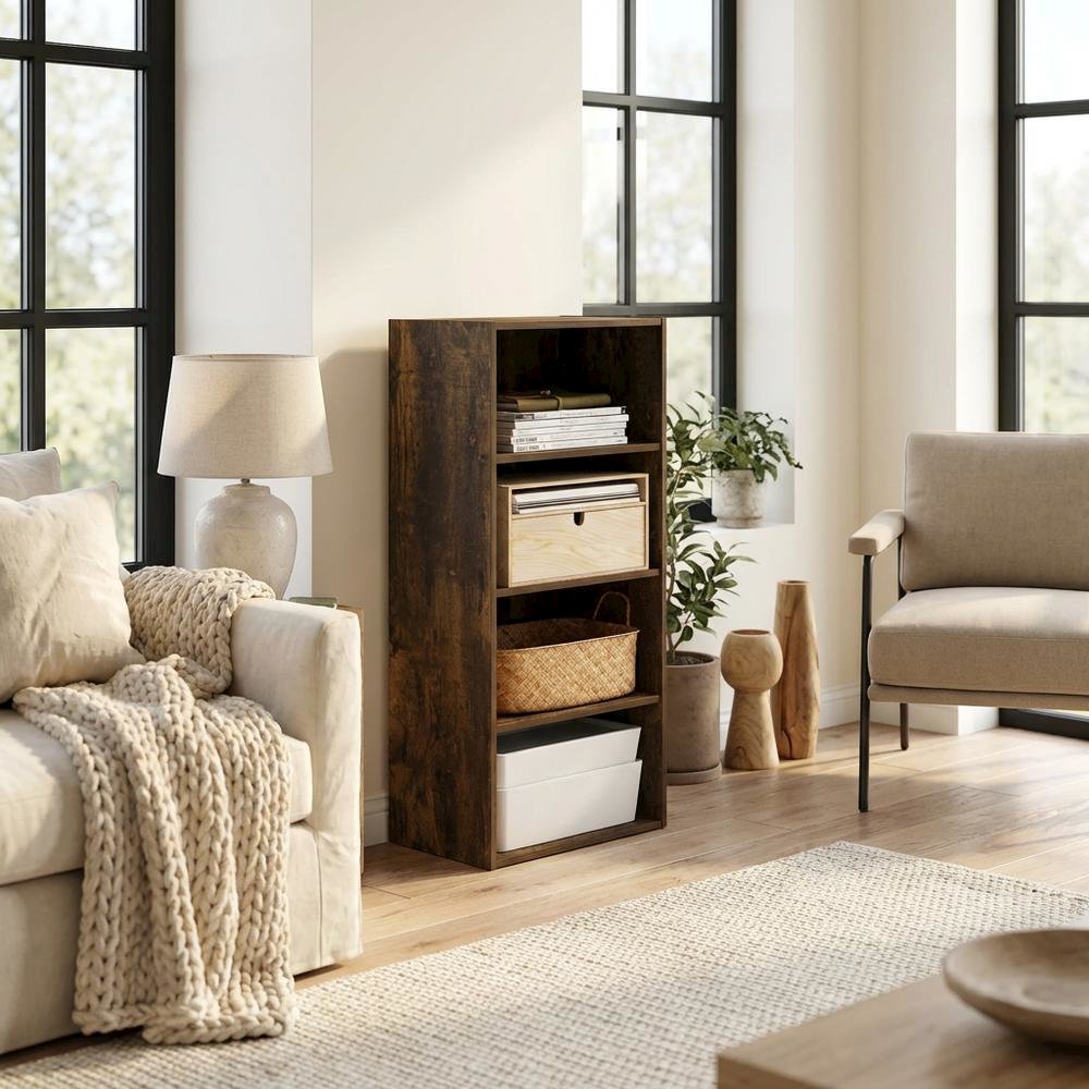 Wooden Bookcase with Open Shelving for Stylish Storage
