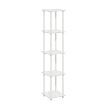 White Wooden Bookcase with Tall Storage and Stylish Finish