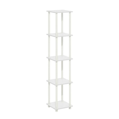 White Wooden Bookcase with Tall Storage and Stylish Finish