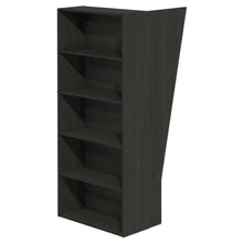 Espresso 5-Tier Bookcase with Adjustable Shelves, Tall Home Library Storage