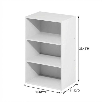 Modern Wood Bookcase with Adjustable Shelves for Living Room Storage