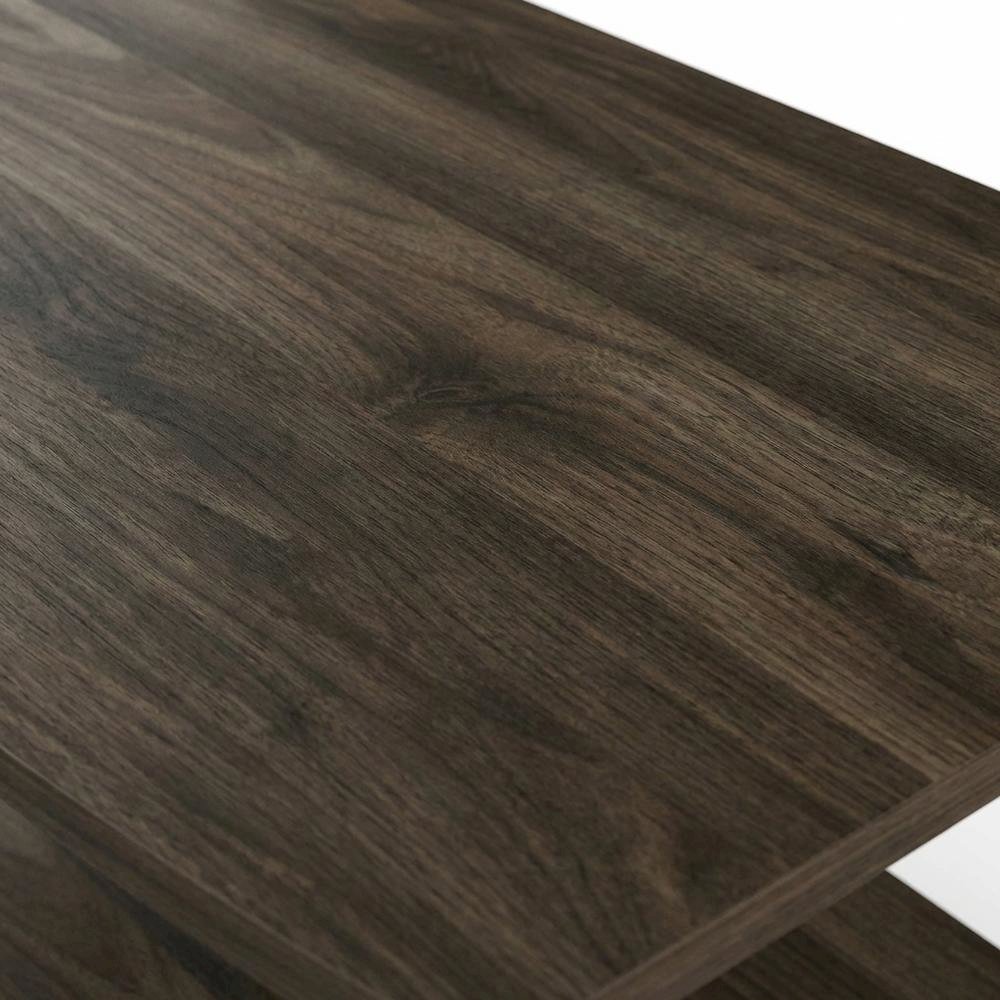Wooden TV stand with elevated design and no tools required