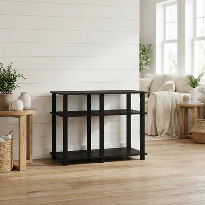 Wood TV stand with Espresso/Black finish for screens up to 40 inches