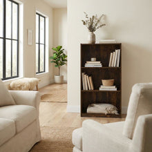 Wooden bookcase with minimalist design and sturdy construction