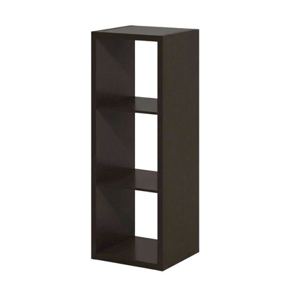 Wooden bookcase with open shelving and sturdy construction