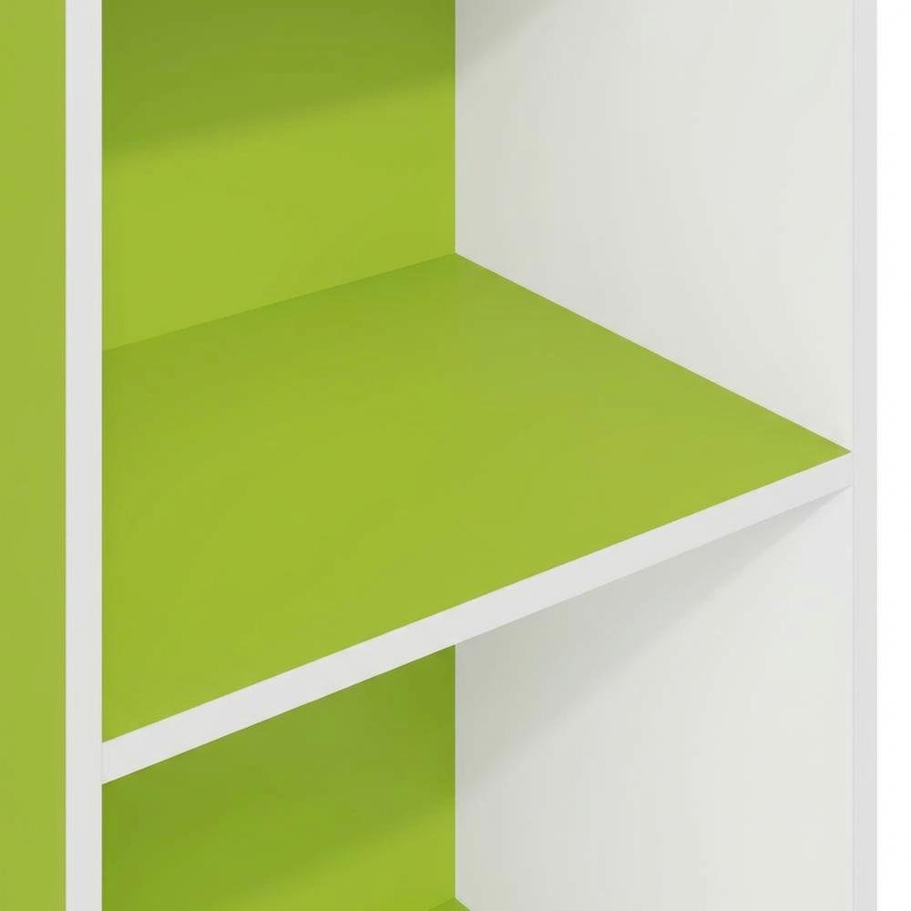 Open Shelf Bookcase with Wooden Construction for Storage