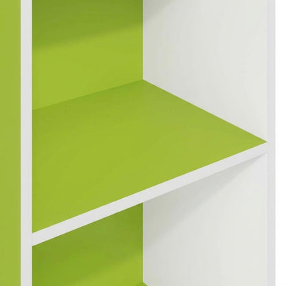 Open Shelf Bookcase with Wooden Construction for Storage