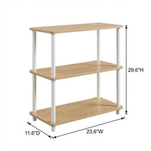 Wooden bookcase with modern design for living room or office storage