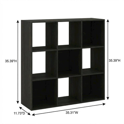 Wood Bookcase with Open Shelving for Living Room Storage