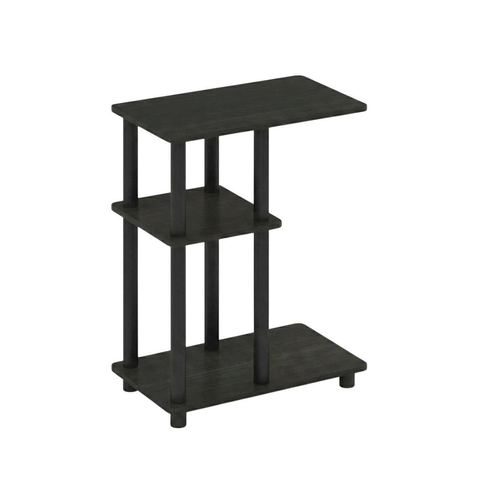 Espresso, C-Shape Side Table, Quality Build, Durable Wood Frame