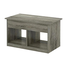 French Oak Gray Lift Top Coffee Table, Storage Compartment, Durable Surface