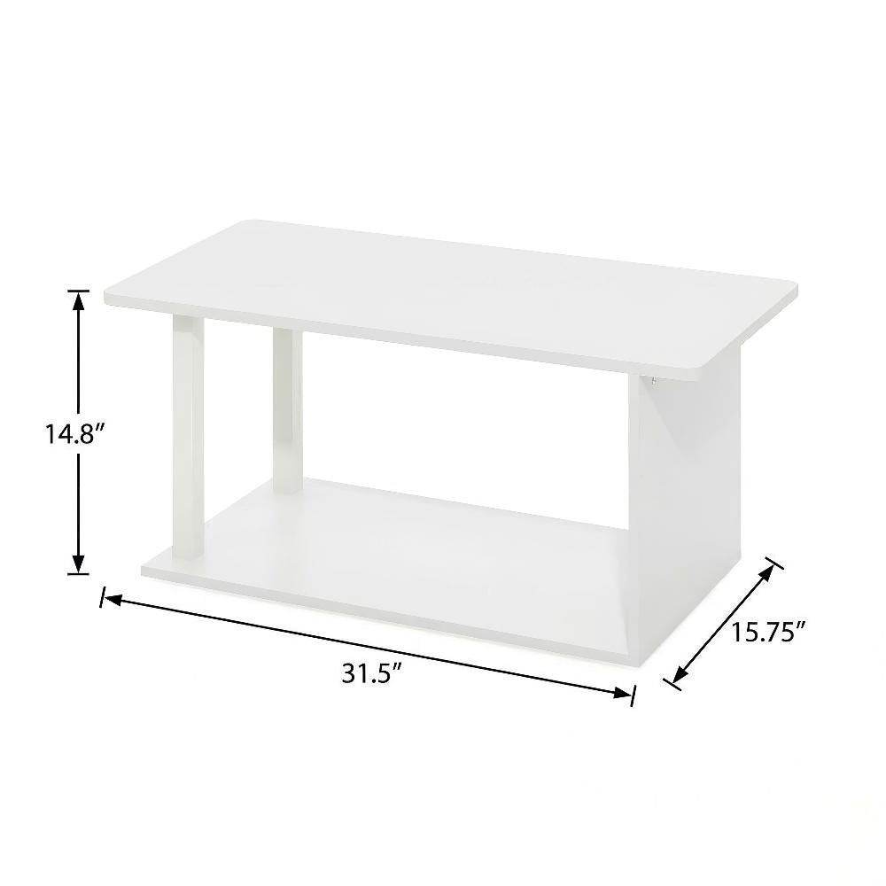 White Coffee Table with Modern Minimalist Design and Durable Construction