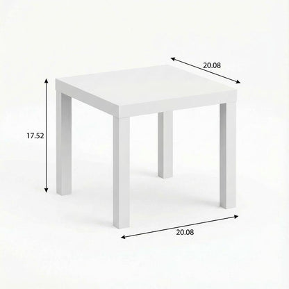 White Square Coffee Table with Minimalist Design and Sturdy Construction