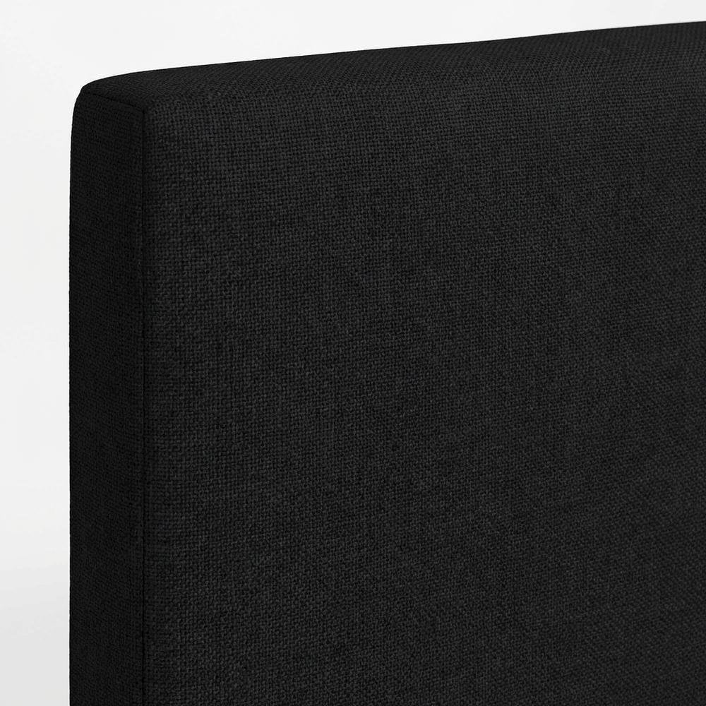 Plain Black Tufted King Headboard with Simple Design and Durable Construction