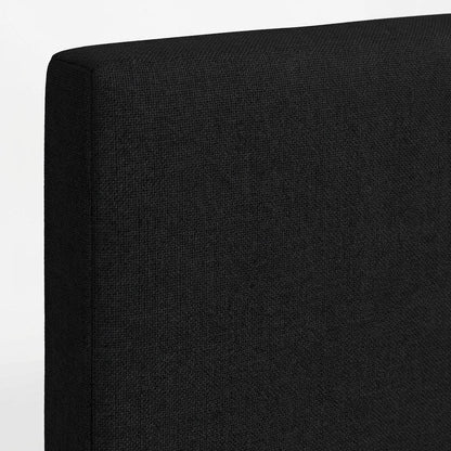 Plain Black Tufted King Headboard with Simple Design and Durable Construction