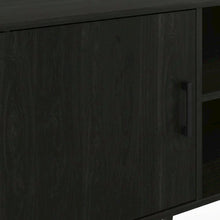 Espresso Wood TV Stand with One Cabinet and Shelves for Living Room