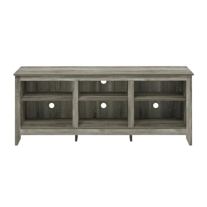 Wood TV stand, up to 65-inch TVs, spacious storage, modern French Oak Grey