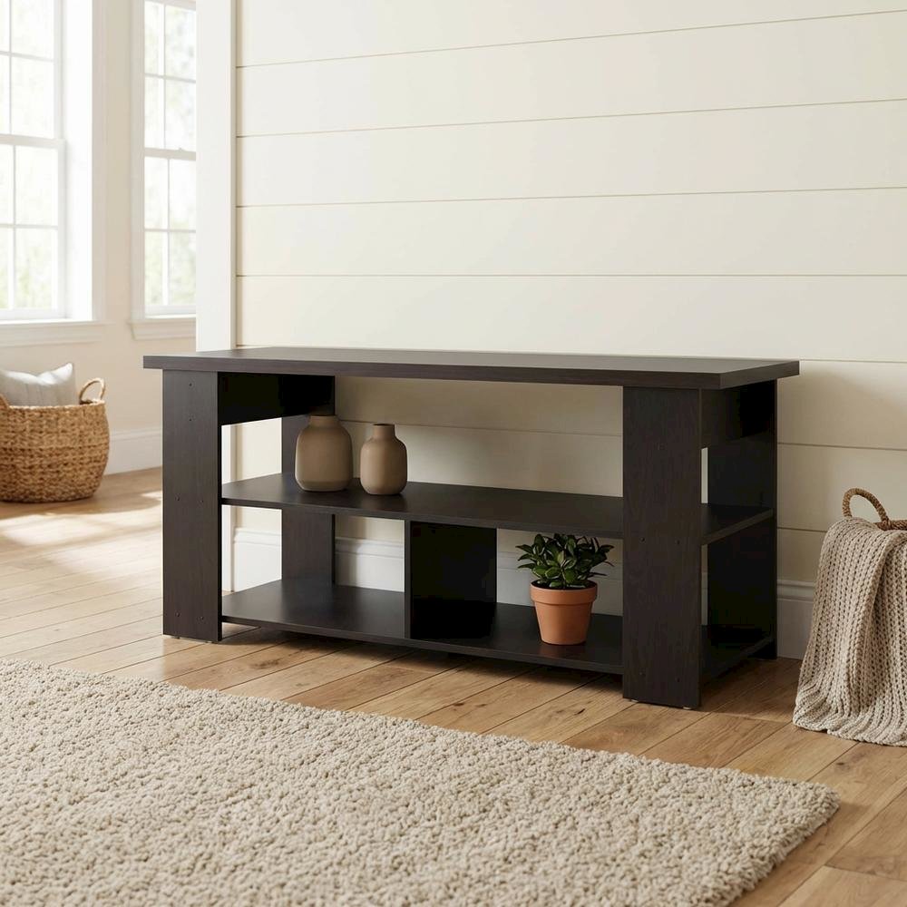 Espresso TV Stand for Up to 50-Inch with Composite Wood Finish