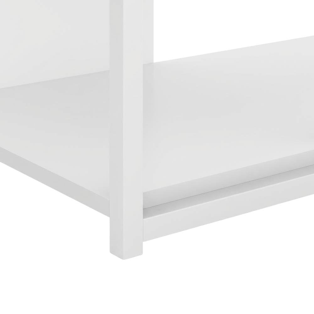 White Modern TV stand, up to 65-inch flat screens, metal, wood construction
